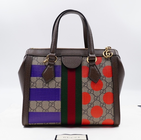 AJ56❤️Gucci Geometric GG Supreme Ophidia Tote - Picture 3 of 16